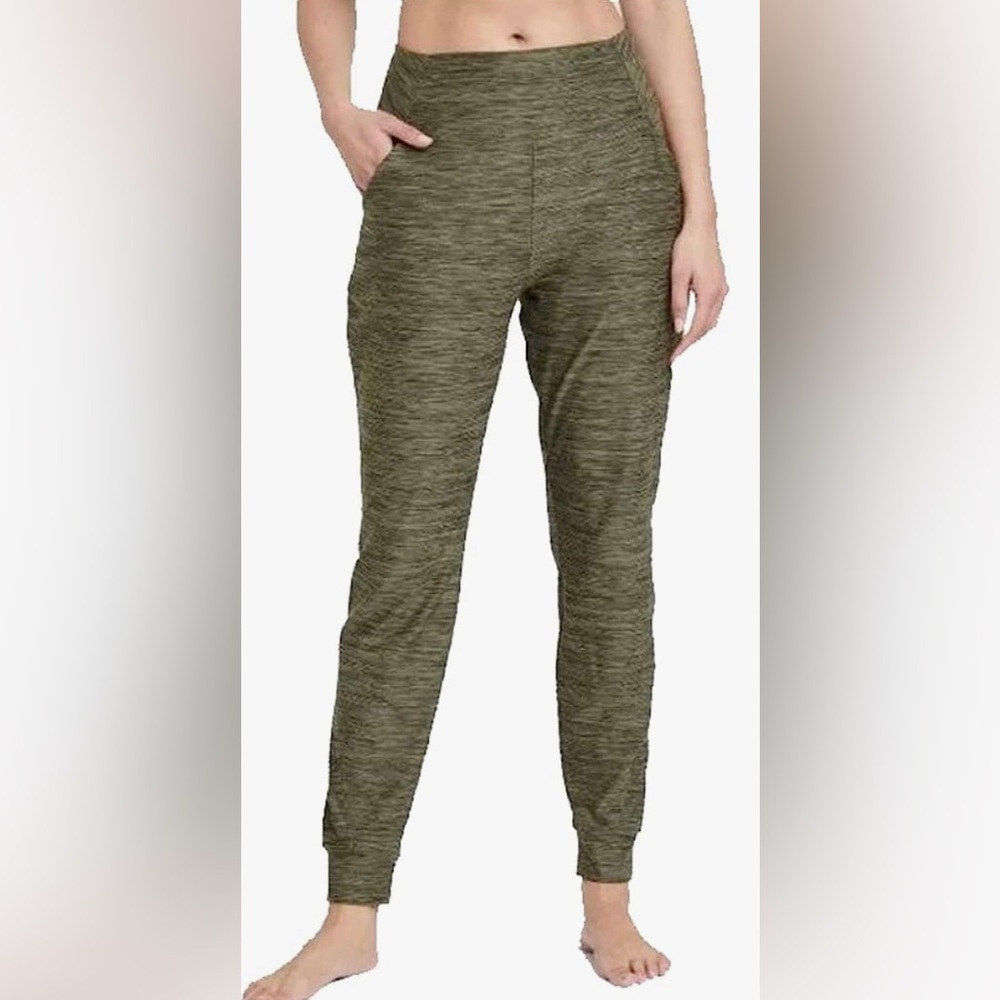 All in Motion Mid-Rise Joggers - Heathered Olive Green, sz M